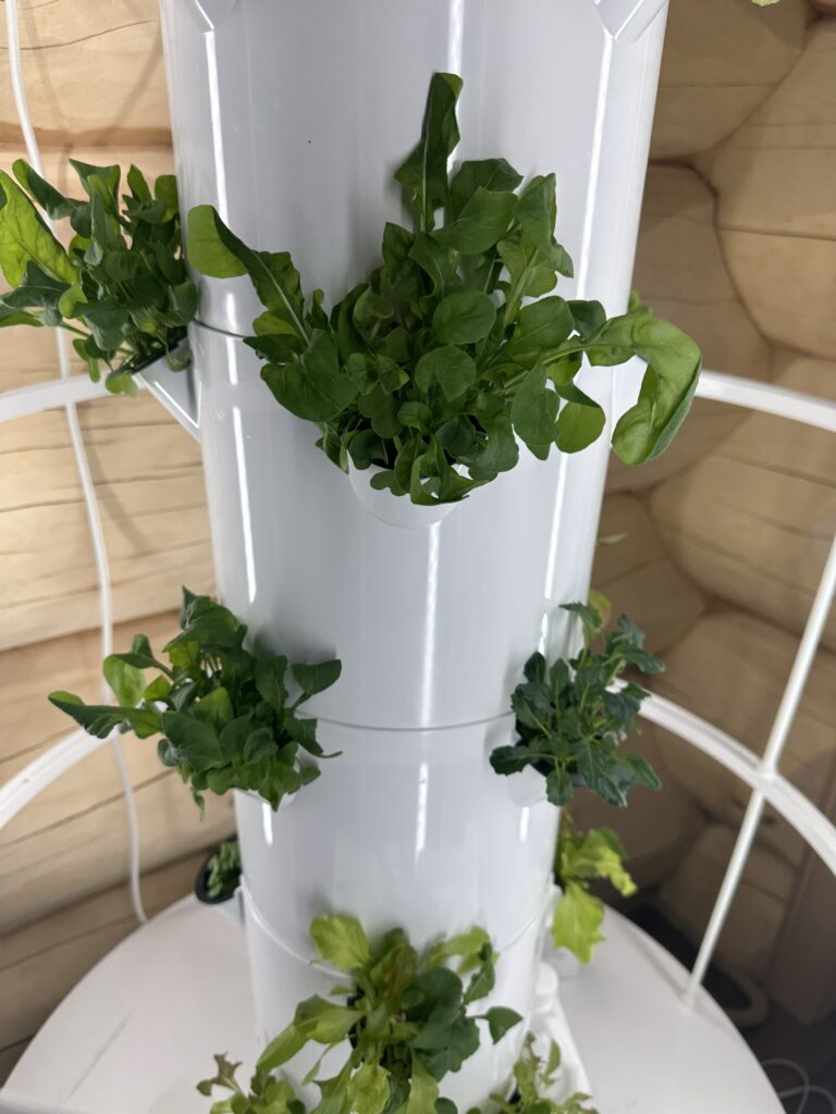 grow tower closeup