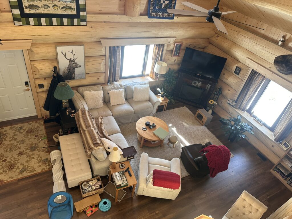 living room from above