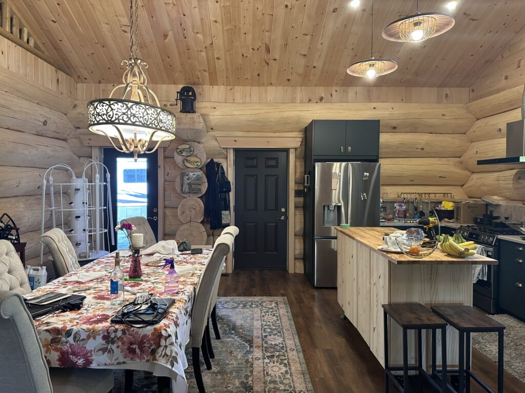 dining room and kitchen