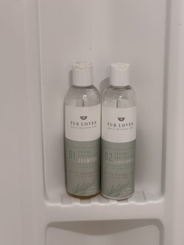 basement shower shampoo